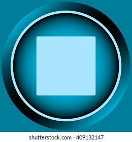 Icon blue stop symbol