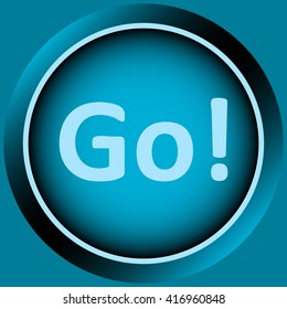 Icon blue word go