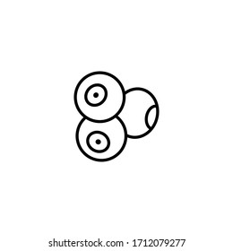 The icon of blueberry. Outline illustration vector. Pictogram for web page, mobile app, promo. UI UX GUI design element. Editable stroke. Vector.