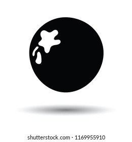 Icon of Blueberry. White background with shadow design. Vector illustration.