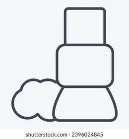 Icon Blush On. related to Cosmetic symbol. line style. simple design editable. simple illustration