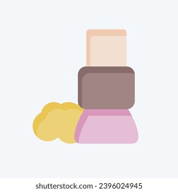 Icon Blush On. related to Cosmetic symbol. flat style. simple design editable. simple illustration