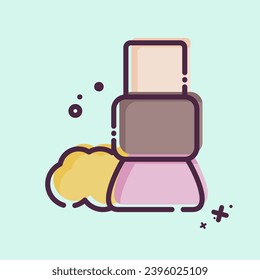 Icon Blush On. related to Cosmetic symbol. MBE style. simple design editable. simple illustration