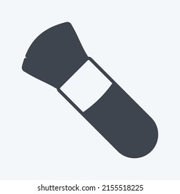 Icon Blushon Brush 1. suitable for beauty care symbol. glyph style. simple design editable. design template vector. simple symbol illustration