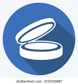 Icon Blushon. suitable for beauty care symbol. long shadow style. simple design editable. design template vector. simple symbol illustration