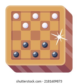 Icon of board game flat design 