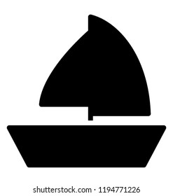 Icon of a boat depicting sailing