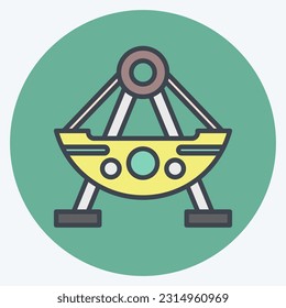 Icon Boat. related to Amusement Park symbol. color mate style. simple design editable. simple illustration