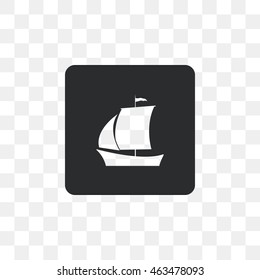 Icon boat with a sail.