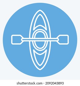 Icon Boating - Blue Eyes Style - Simple illustration,Editable stroke,Design template vector, Good for prints, posters, advertisements, announcements, info graphics, etc.