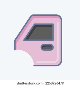 Icon Body Parts. related to Car Service symbol. Doodle Style. repairin. engine. simple illustration
