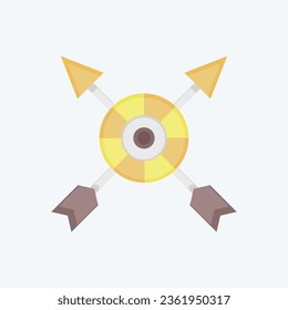 Icon Boho Archer. related to Indigenous People symbol. flat style. simple design editable. simple illustration
