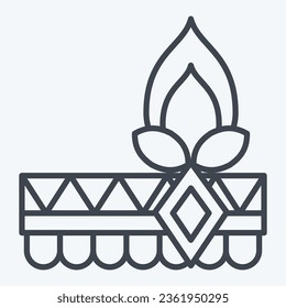 Icon Boho Headband. related to Indigenous People symbol. line style. simple design editable. simple illustration