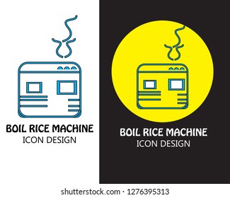 icon boil rice machine new style rice electric cooker vector