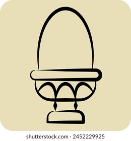 Icon Boiled Egg. related to Healthy Food symbol. hand drawn style. simple design illustration