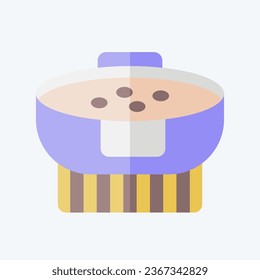 Icon Boiled Rice. related to Breakfast symbol. flat style. simple design editable. simple illustration