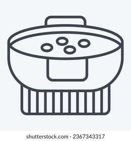 Icon Boiled Rice. related to Breakfast symbol. line style. simple design editable. simple illustration