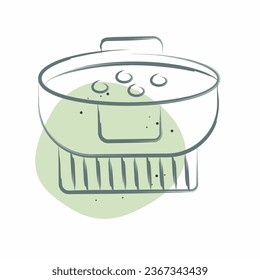 Icon Boiled Rice. related to Breakfast symbol. Color Spot Style. simple design editable. simple illustration