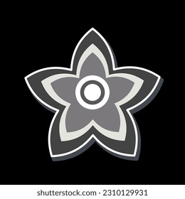 Icon Bollon. related to Flowers symbol. glossy style. simple design editable. simple illustration