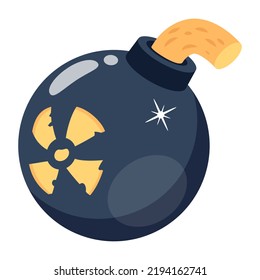An icon of bomb flat design