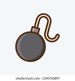 Bomba de iconos. adecuado para el símbolo de seguridad. estilo plano. diseño simple editable. vector de plantilla de diseño. ilustración simple
