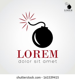 Icon of bomb. Vector design.