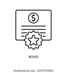 Icon a bond, isolated against a clean background.