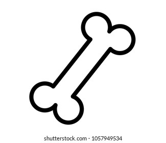 icon bone dog vector meal eat symbol sign animal food white
