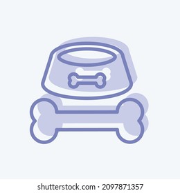 Icono Hueso y correa - Estilo de dos tonos - Ilustración simple,Actrazo editable,Vector de plantillas de diseño, Buena para impresiones, carteles, anuncios, anuncios, gráficos de información, etc.
