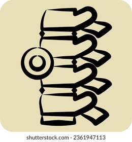 Icon Bone Pain. related to Body Ache symbol. hand drawn style. simple design editable. simple illustration