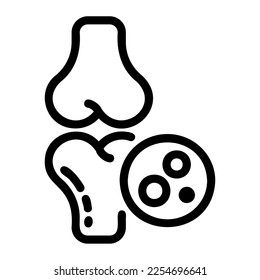 icon bone world cancer day illustration, for web app etc