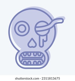 Icon Bones. related to Halloween symbol. two tone style. simple design editable. simple illustration