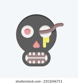 Icon Bones. related to Halloween symbol. flat style. simple design editable. simple illustration