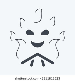 Icon Bonfire. related to Halloween symbol. glyph style. simple design editable. simple illustration