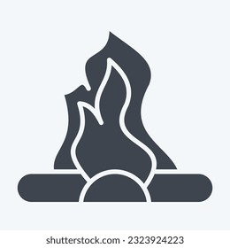 Icon Bonfire. related to Prehistoric symbol. glyph style. simple design editable. simple illustration