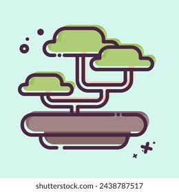 Icon Bonsai. related to Japan symbol. MBE style. simple design illustration.