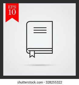 Icon of book with bookmark