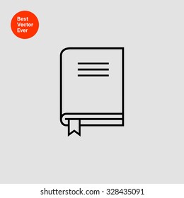 Icon of book with bookmark
