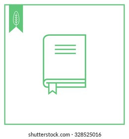 Icon of book with bookmark