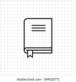 Icon of book with bookmark