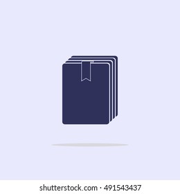 Icon book with a bookmark.