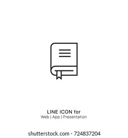 Icon book bookmark graphic design single icon vector