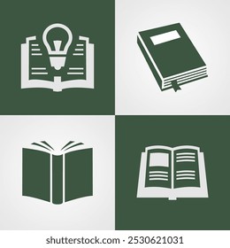 icon book design vector for education