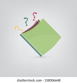  icon book on a gray background