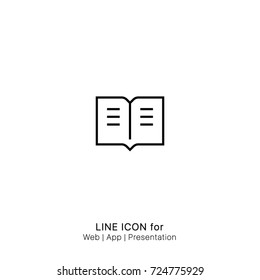 Icon book open graphic design single icon vector