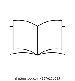 The icon of Book. Open Book icon vector. Simple flat icon illustration of Book.