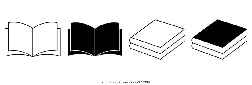 The icon of Book. Open Book icon vector. Simple flat icon illustration of Book.