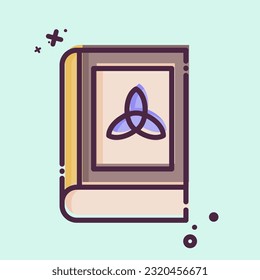 Icon Book. related to Celtic symbol. MBE style. simple design editable. simple illustration