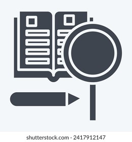 Icon Book. related to Hipster symbol. glyph style. simple design editable. simple illustration