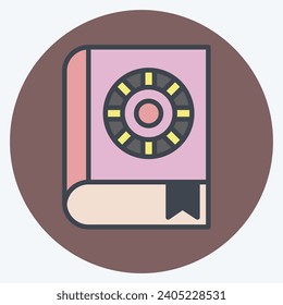 Icon Book. related to Horoscope symbol. color mate style. simple design editable. simple illustration